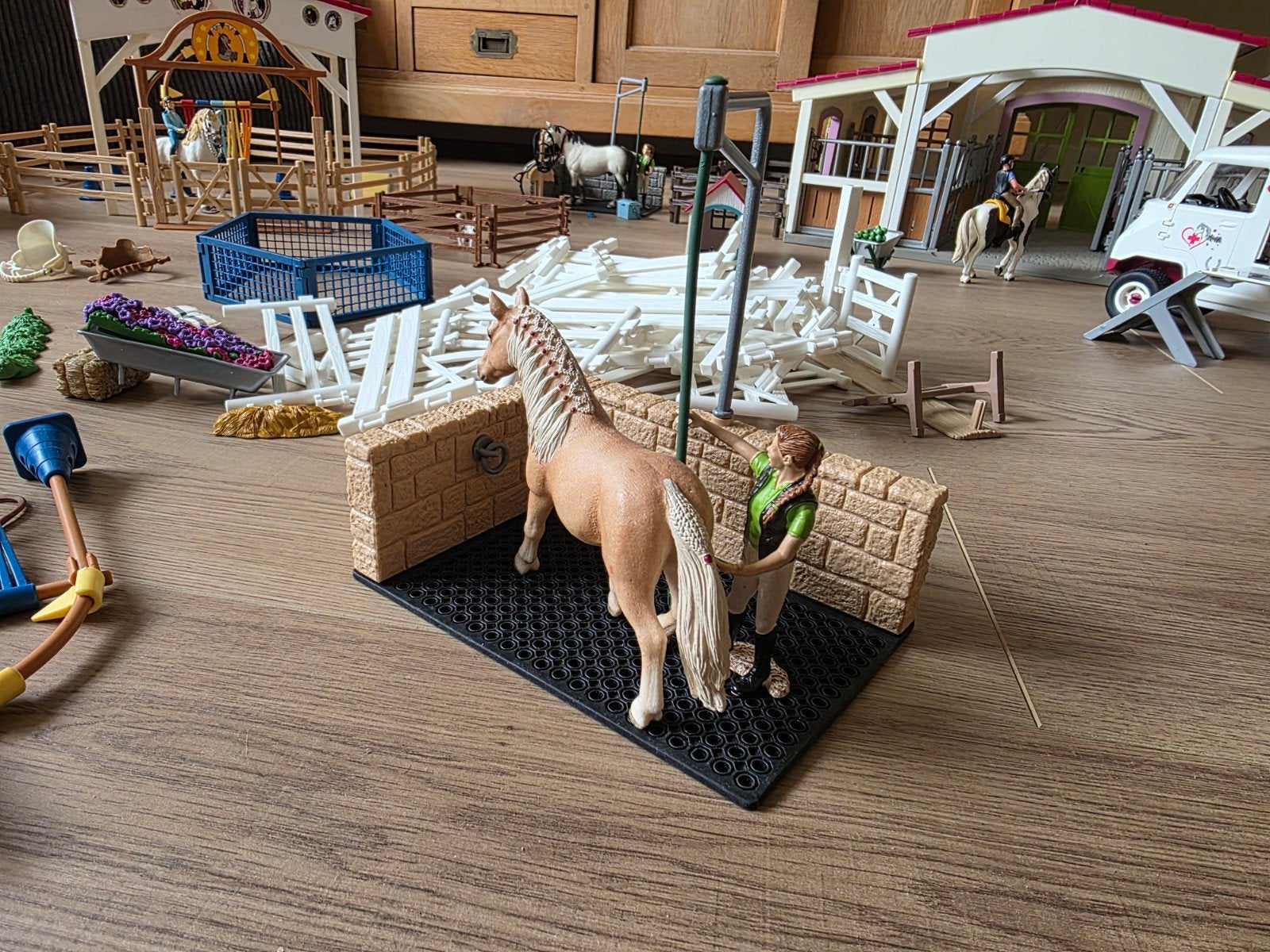schleich wasplaats met paard, Ophalen of Verzenden, Gebruikt, Jongen of Meisje