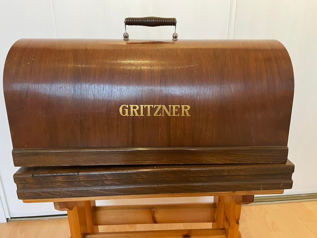 Antieke Gritzner hand naaimachine, Antiek en Kunst, Ophalen of Verzenden