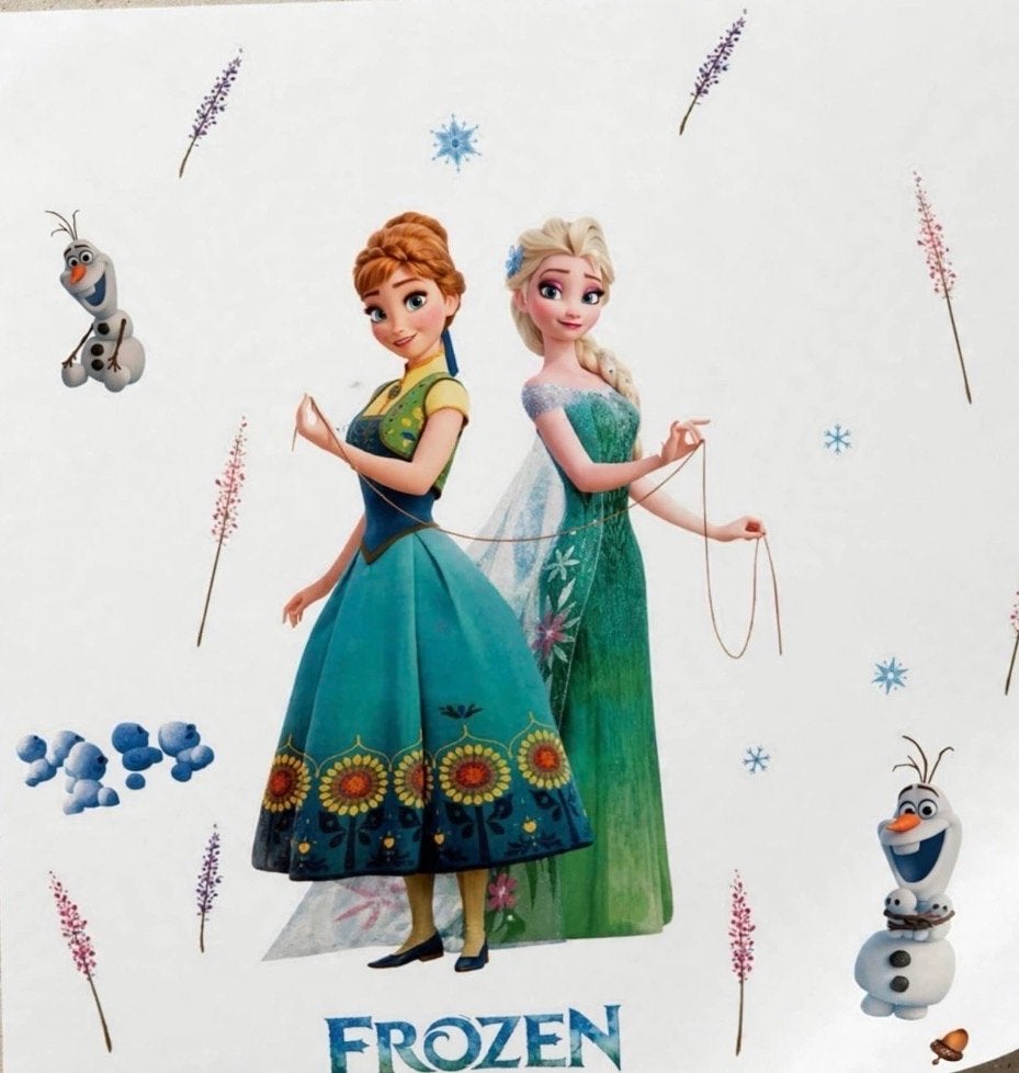 Frozen Muursticker Anna, Elsa en Olaf - Disney, Ophalen of Verzenden