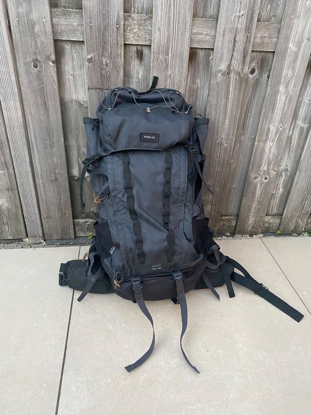 Forclaz MT900 70+10L rugzak - 1x gebruikt, incl. regenhoes, Verzenden, Zo goed als nieuw