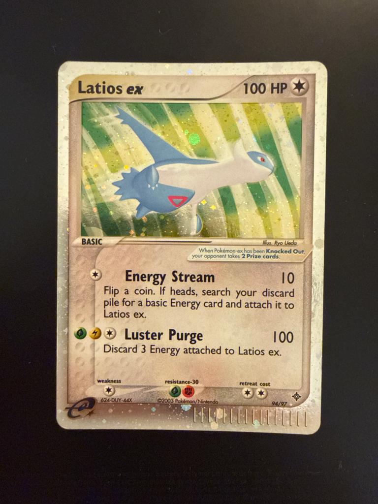 Pokémon Kaart Latios ex 94/97 en Latias ex 93/97, Ophalen of Verzenden, Zo goed als nieuw, Meerdere kaarten, Foil
