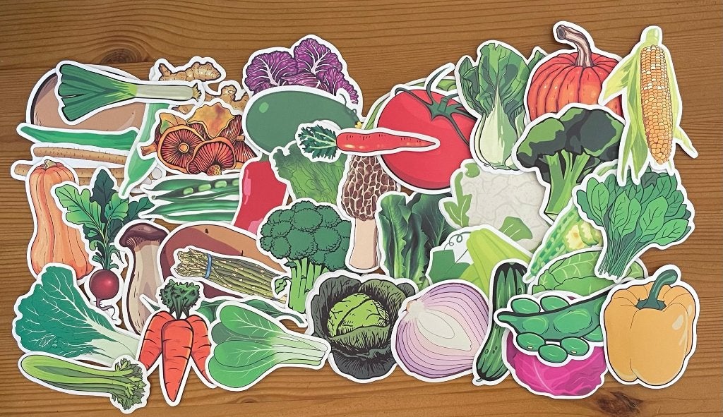 Groente stickers, Verzenden, Nieuw, Meerdere stickers