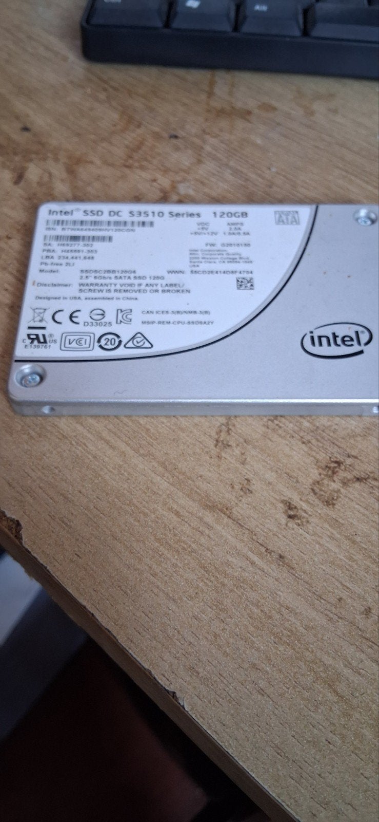 Intel SSD DC S3510 Series 120GB SATA SSD, Computers en Software, Intern, Gebruikt, Server, Intel