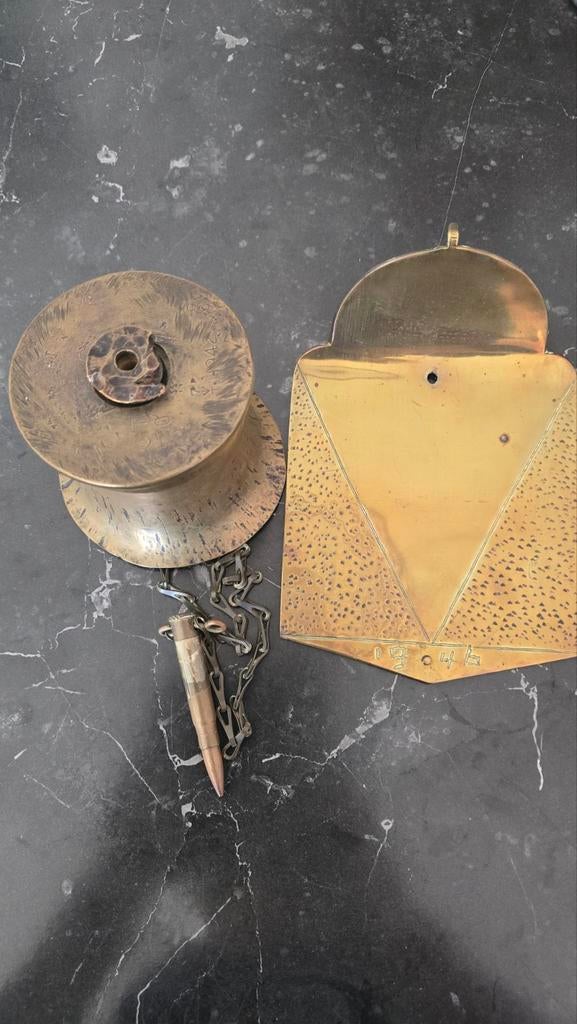 Vintage Koperen  uit 1946 gemaakt van kogel, Ophalen of Verzenden