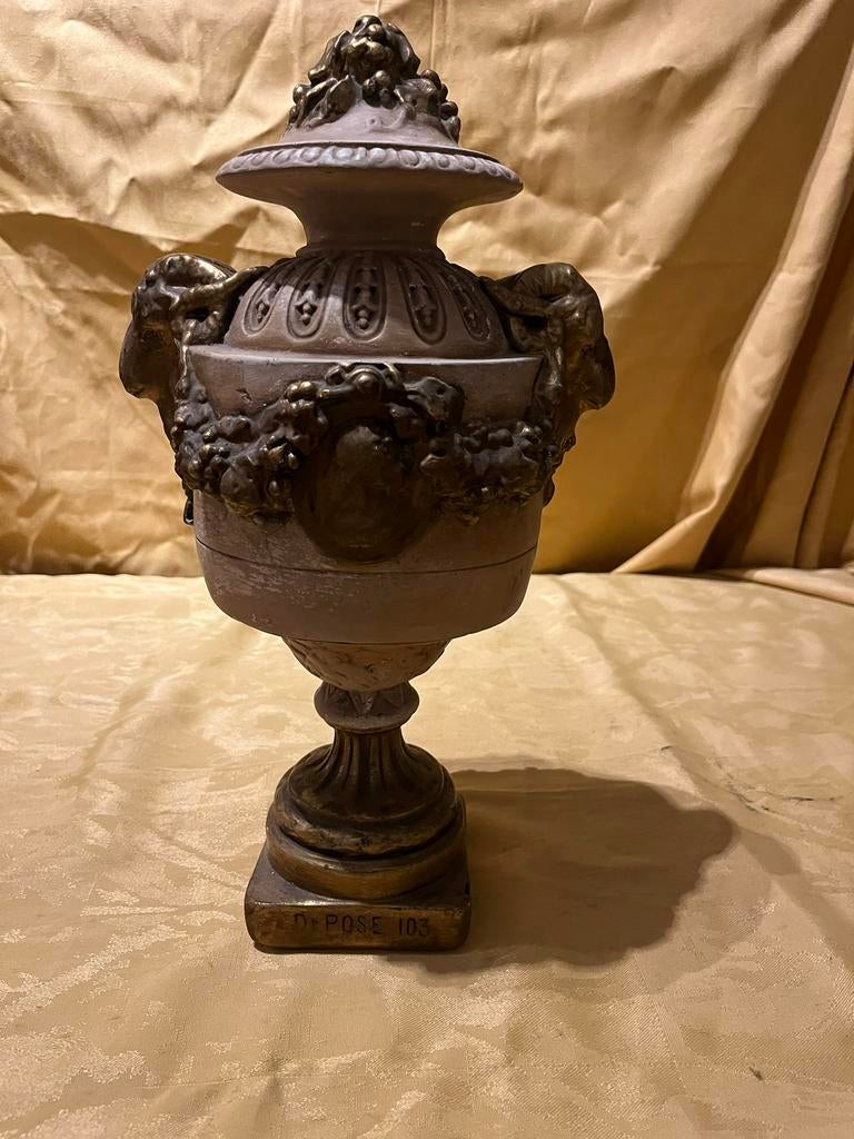 Oude gipsen vaas, Antiek en Kunst, Curiosa en Brocante, Ophalen of Verzenden