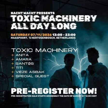 Nachtwacht x Toxic Machinery ADL - 7 november 2 tickets, Tickets en Kaartjes, Twee personen