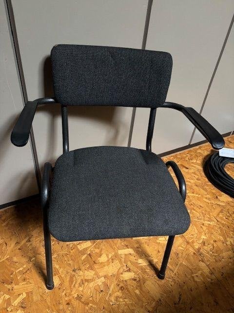 stoel buisstoel bureau gispen ?, Huis en Inrichting, Stoelen, Ophalen, Gebruikt, Zwart, Metaal
