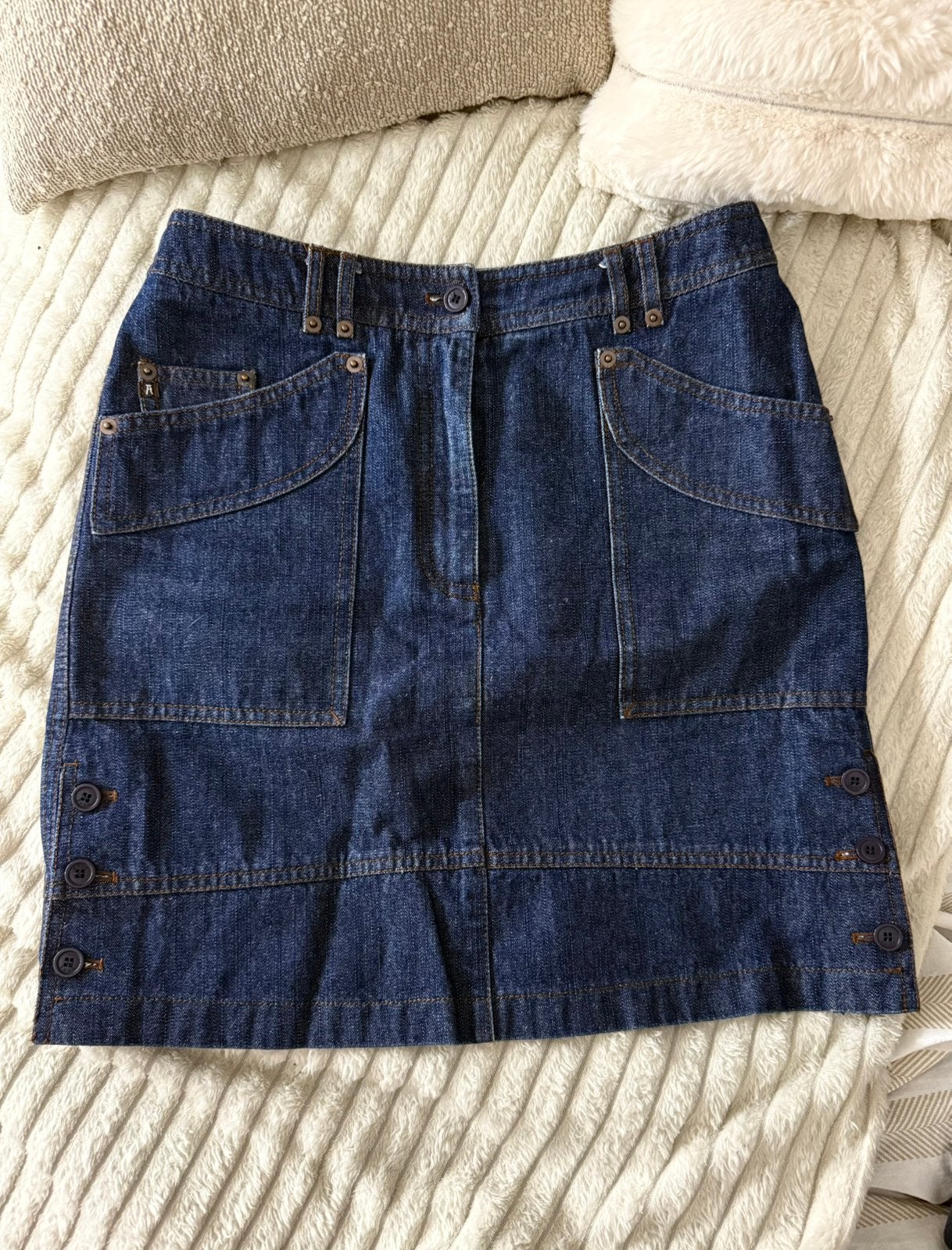 Donkerblauwe spijkerrok - Anna van Toor, Kleding | Dames, Blauw, Ophalen of Verzenden, Zo goed als nieuw, Maat 36 (S)