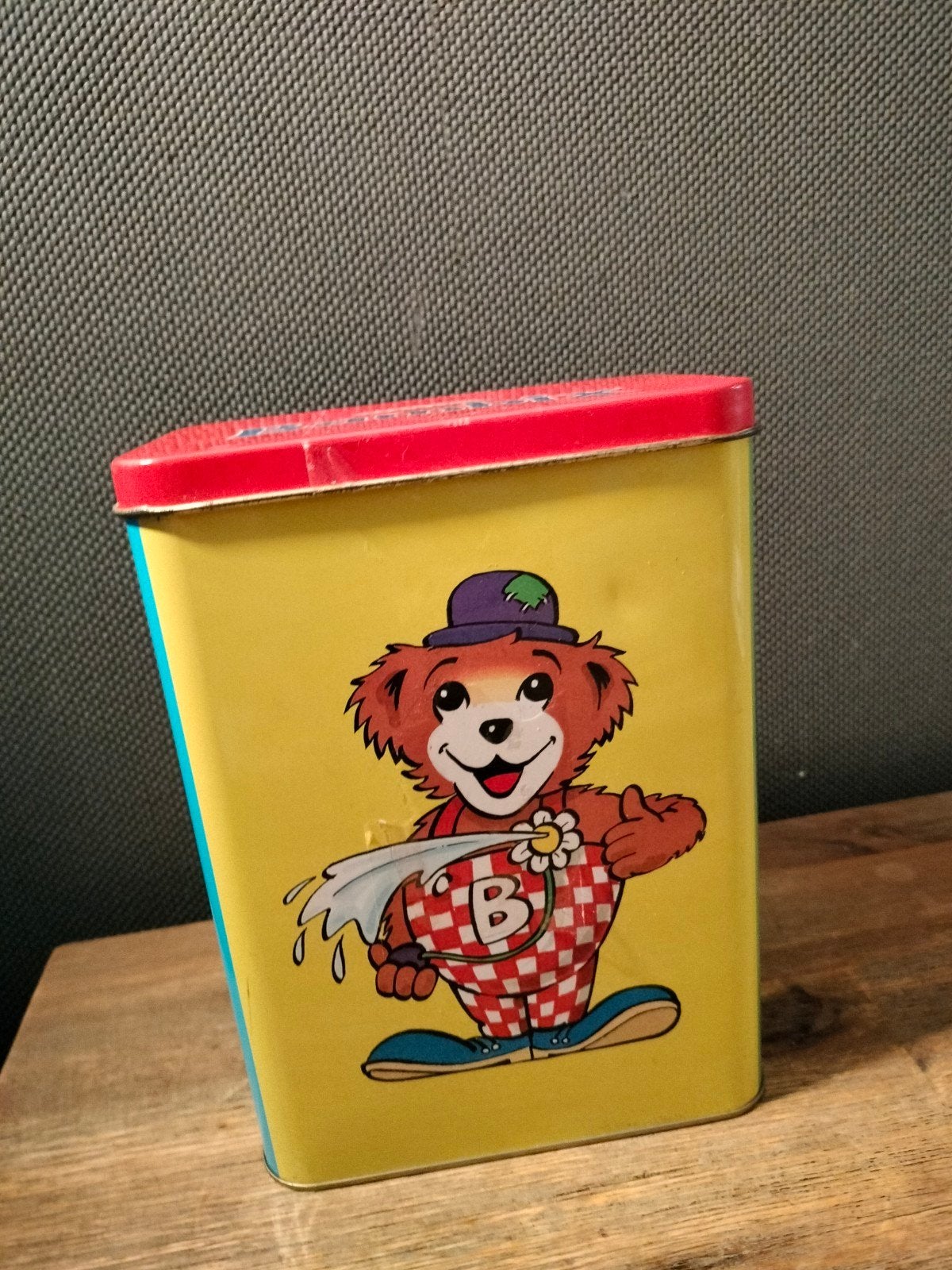 Vintage Bambix voorraadblik - Circusthema, Verzamelen, Blikken, Ophalen of Verzenden, Gebruikt