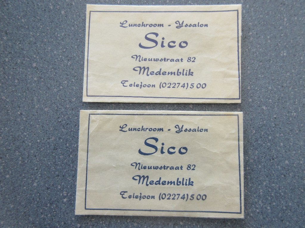 2 x Medemblik, lunchroom-ijssalon Sico, Verzenden, Nederland