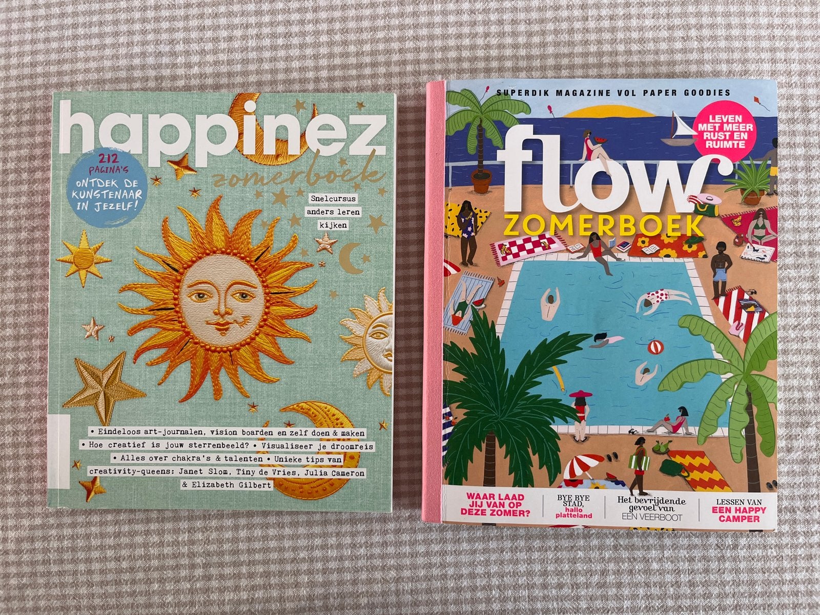 Flow Zomerboek & Happinez Zomerboek 2025 - Zo goed als nieuw, Ophalen of Verzenden, Zo goed als nieuw, Glossy
