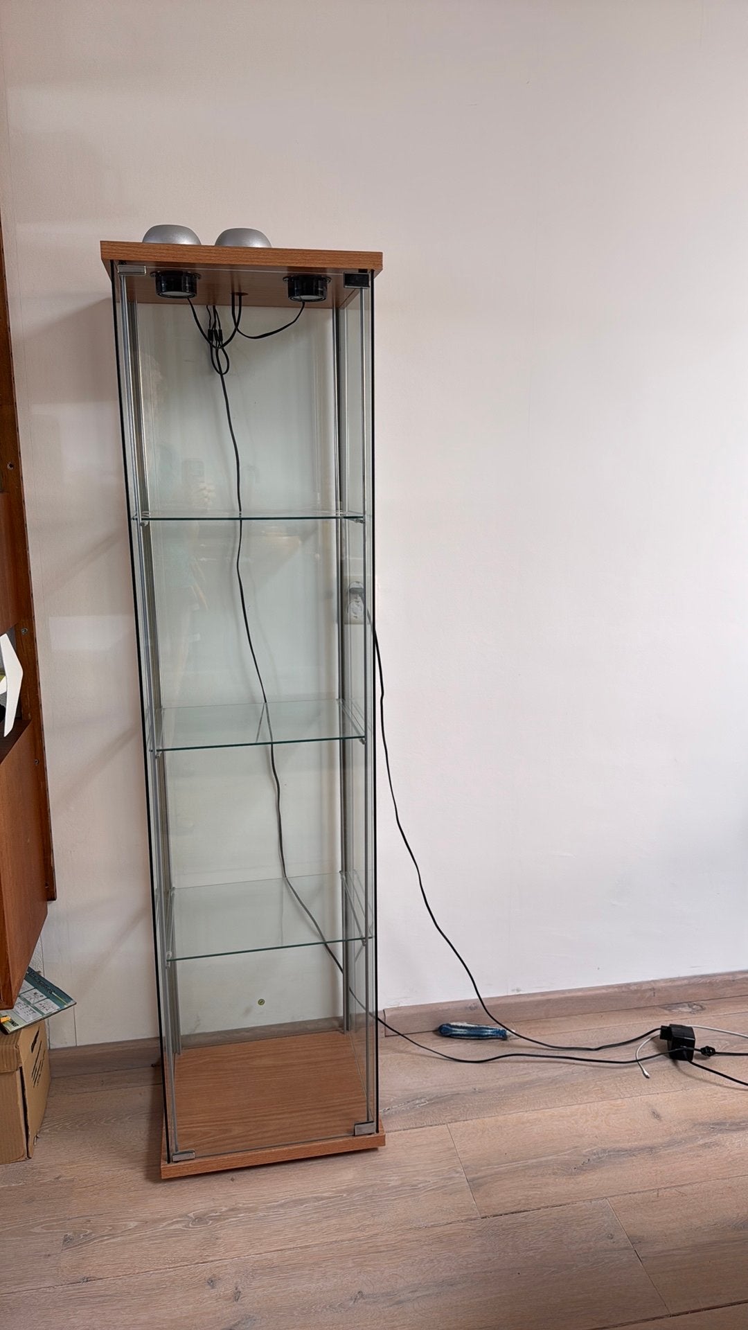 Vitrinekast Ikea glas Detolf, Ophalen, 50 tot 100 cm, Glas, Tijdloos