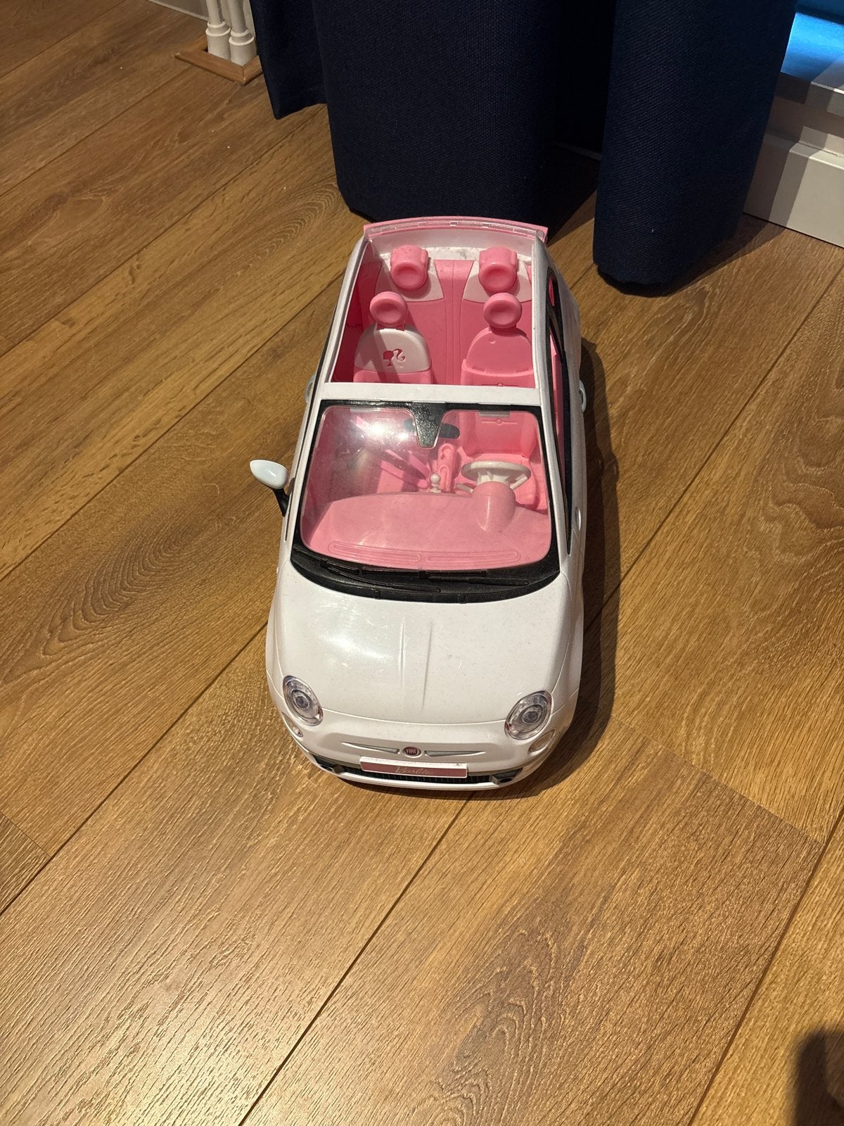 Barbie auto Fiat 500 cabriolet (spiegel mist), Ophalen of Verzenden, Gebruikt