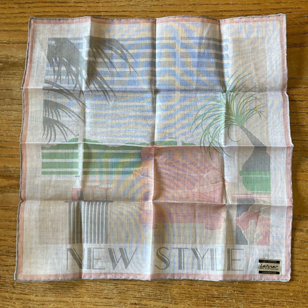 Vintage zakdoek Lehner - New Style - 100% katoen Switserland, Ophalen of Verzenden