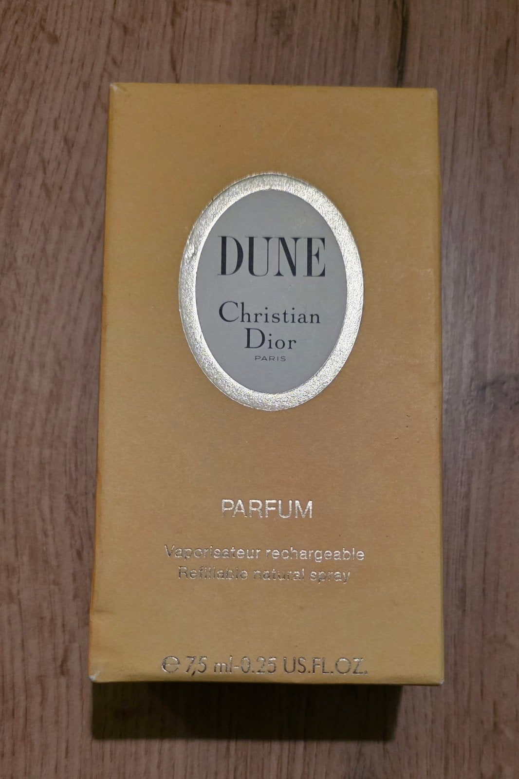 Christian Dior Dune Pure Parfum 7,5ml Navulbaar, Ophalen of Verzenden, Miniatuur, Gevuld