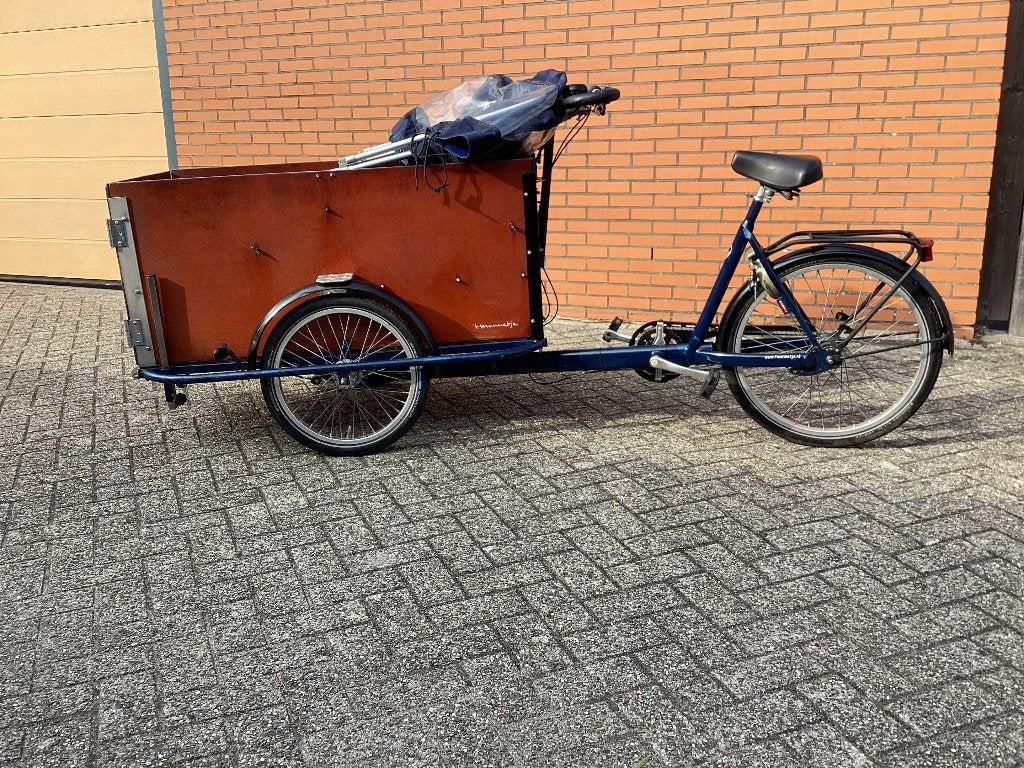 Rolstoelbakfiets van t Mannetje NIET elektrisch, Terugtraprem, Gebruikt, Huif, 2 kinderen