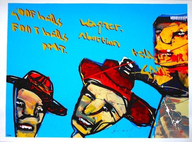 Herman Brood - "Goofballs", Antiek en Kunst, Gesigneerd, Verzenden, Zeefdruk