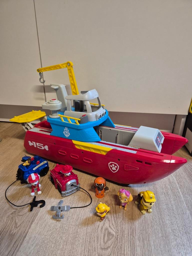 Paw patrol schip met poppetjes en auto's, Kinderen en Baby's, Speelgoed | Actiefiguren, Ophalen of Verzenden, Nieuw