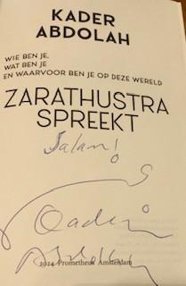 Gesigneerd, Kader Abdolah, Zarathustra spreekt, Boeken, Ophalen of Verzenden, Nieuw, Kader Abdolah, Nederland