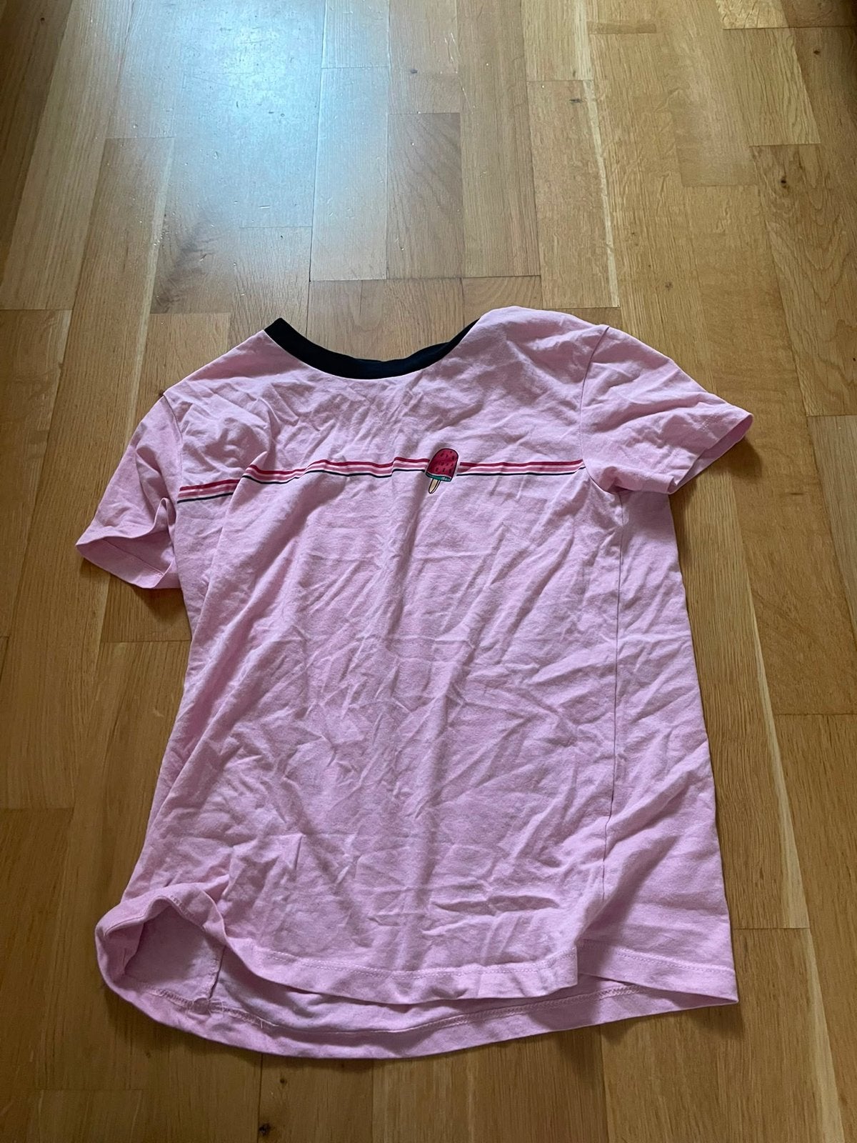 Roze T-shirt met watermeloen print van Pull&Bear, Kleding | Dames, Ophalen, Korte mouw, Roze, Maat 36 (S)