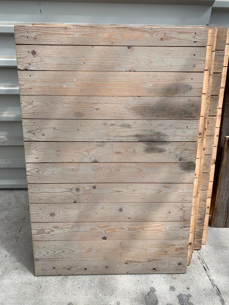 Houten panelen – 12 stuks | vloer / wand / project, Doe-het-zelf en Verbouw, Platen en Panelen, Ophalen, Gebruikt