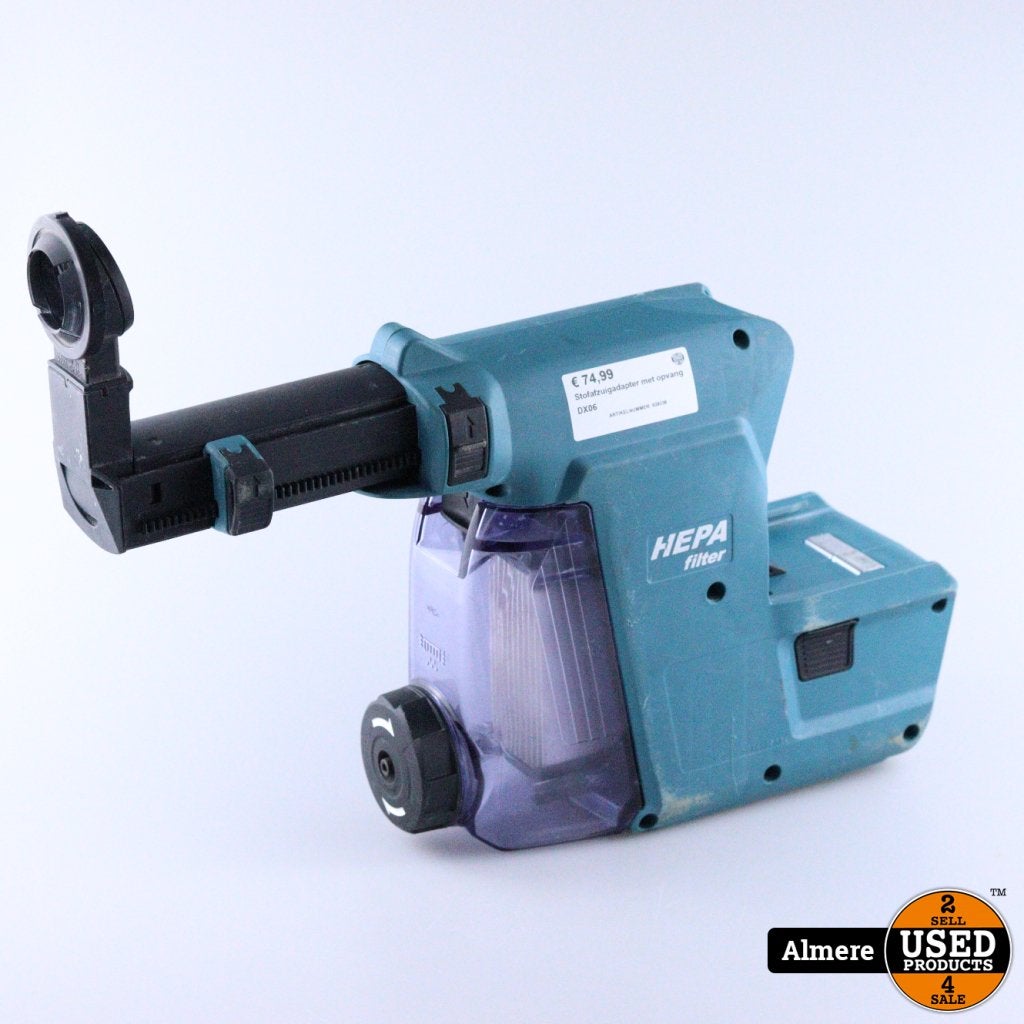 Makita Stofafzuigadapter met opvang DX06