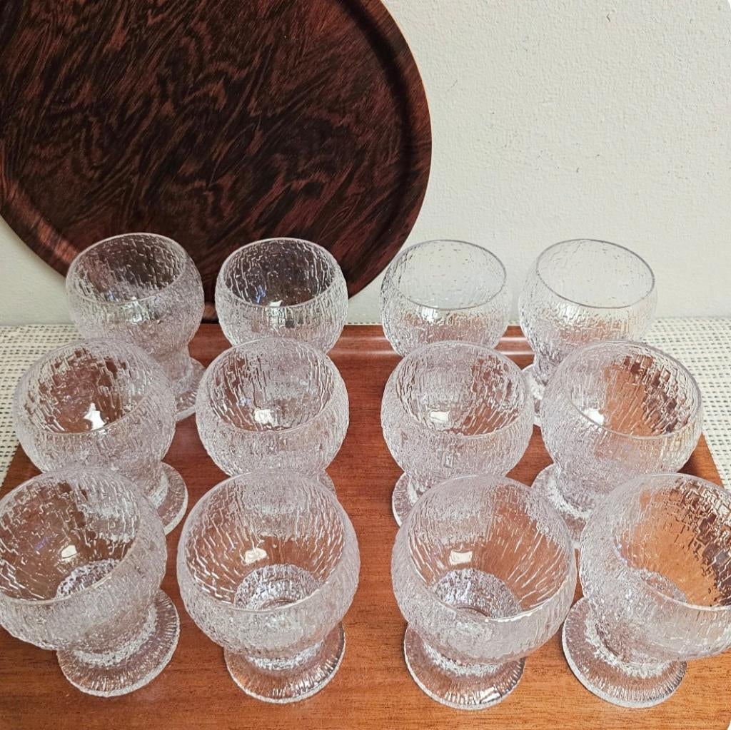 12 stuks Vintage Iittala Kekkerit Wijnglazen Glazen Roemers, Antiek en Kunst, Antiek | Glas en Kristal, Ophalen of Verzenden