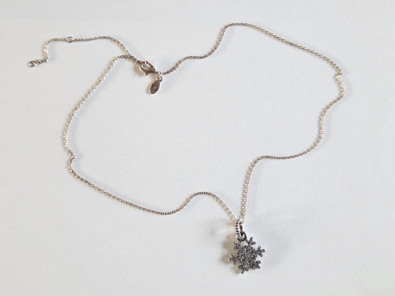 ZILVEREN PANDORA KETTING MET HANGER, Ophalen, Zo goed als nieuw, Zilver, Verstelbaar