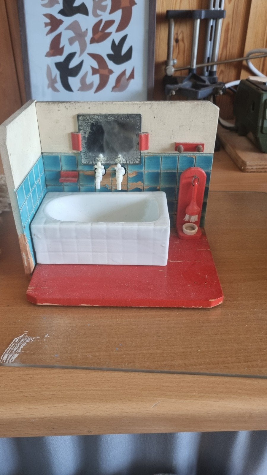antiek badkamertje poppenhuis, Ophalen of Verzenden, Gebruikt, Poppenhuis