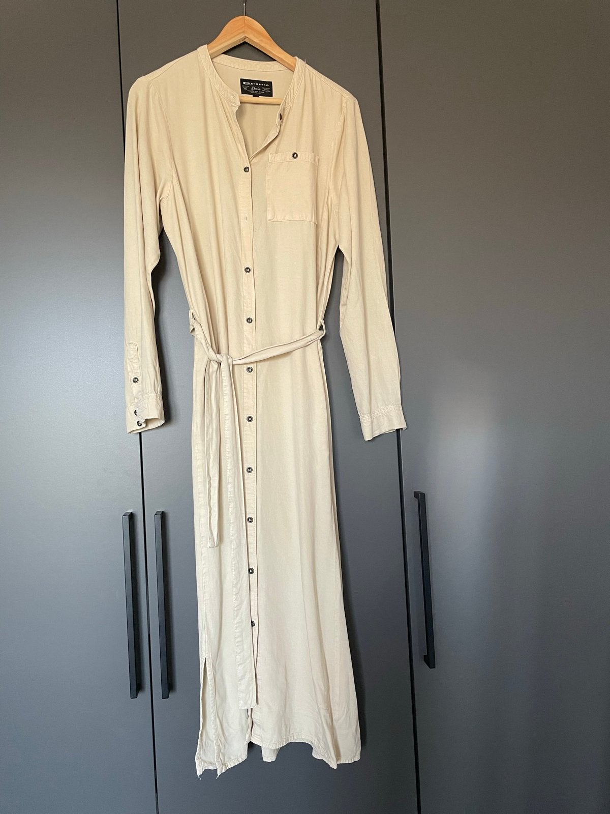 Expresso denim jurk maat 40, Beige, Zo goed als nieuw, Onder de knie, Ophalen