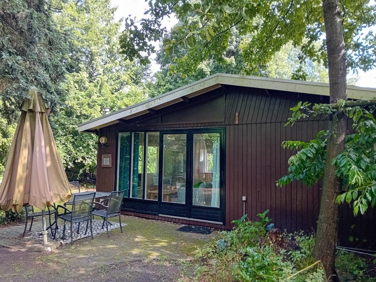 Houten pui met openslaande deuren, dubbel glas, Doe-het-zelf en Verbouw, Deuren en Horren, Ophalen