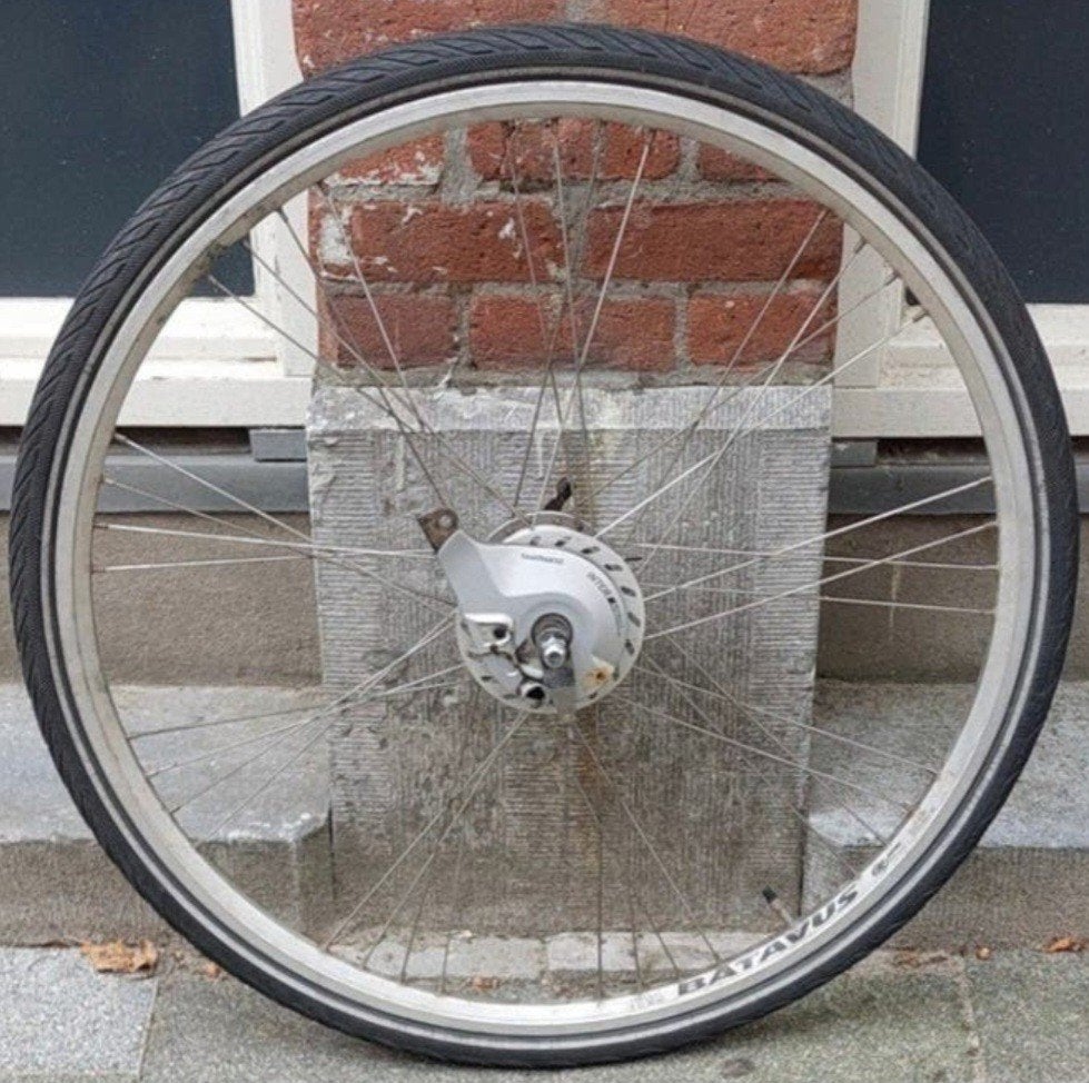 achterwiel 28 inch met nexus 8 naaf, Fietsen en Brommers, Fietsonderdelen, Shimano Nexus, Zo goed als nieuw, Aluminium, Stadsfiets