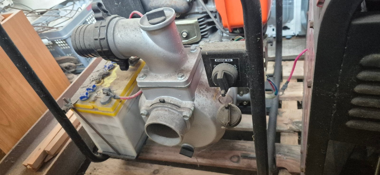 3" Bunderkine Diesel WH30CX Waterpomp - Honda GX 340 Motor, Ophalen, Gebruikt, Accu