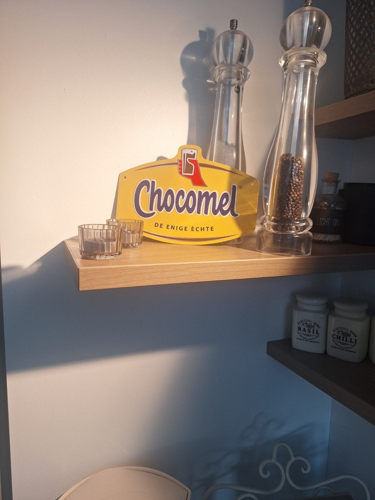 Zeldzaam Chocomel metalen reclamebord, Ophalen of Verzenden