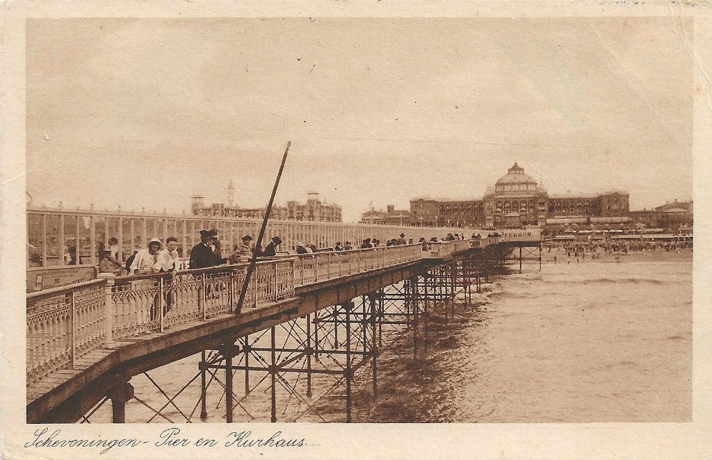 BF95-Scheveningen,Pier en Kurhaus, Verzenden, 1920 tot 1940, Gelopen, Zuid-Holland