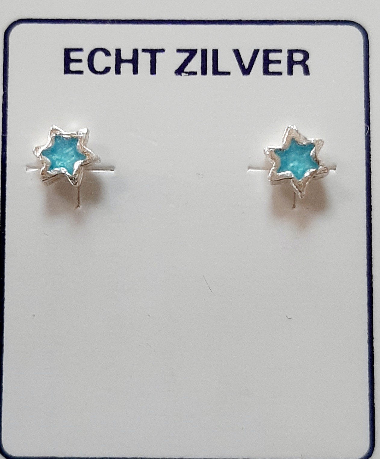 fijne gekleurde oorknopjes zilver in 3 kleuren nieuw, Ophalen of Verzenden, Nieuw, Blauw, Oorbellen