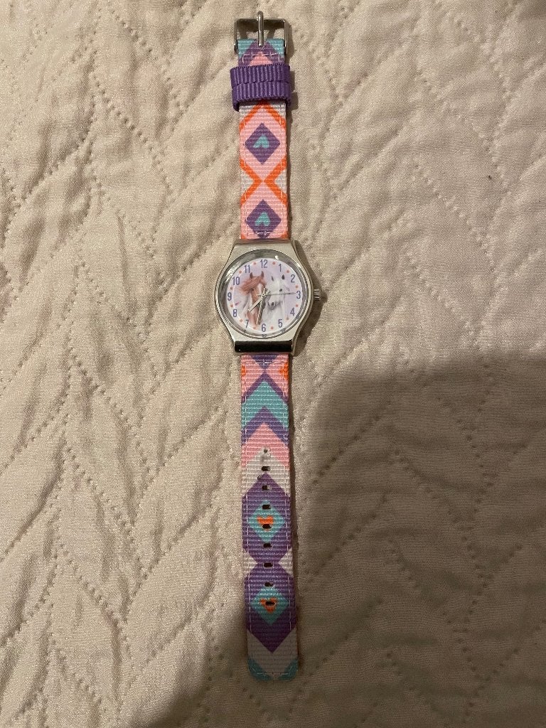Miss Melody horloge met afbeelding paarden, Ophalen of Verzenden, Zo goed als nieuw, Meisje