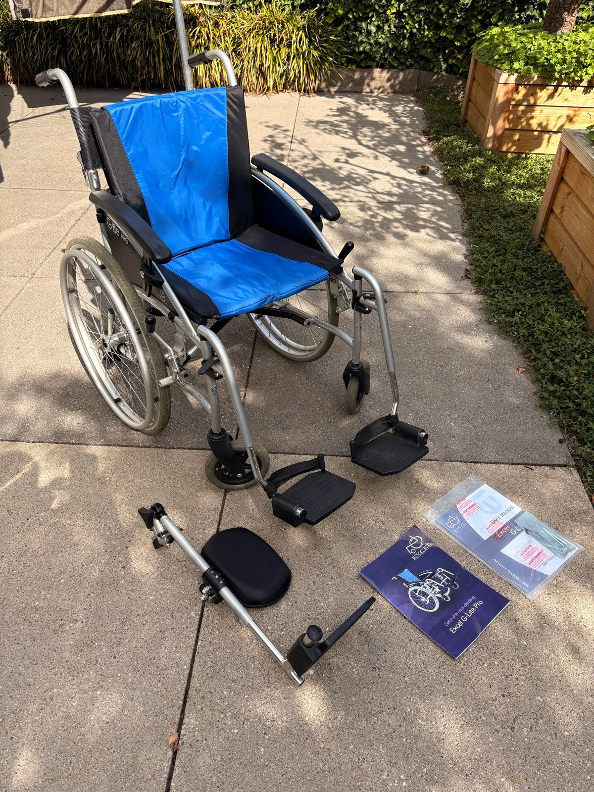 Excel G-Lite Pro rolstoel incl extra beensteun, Diversen, Ophalen, Inklapbaar, Gebruikt, Duwrolstoel