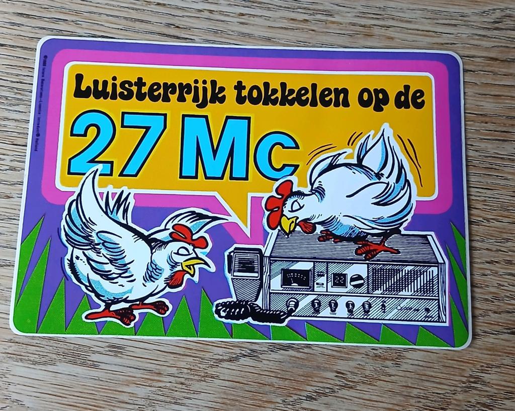 Funsticker 27MC Luisterrijk tokkelen, kippen, Verzamelen, Stickers, Ophalen of Verzenden