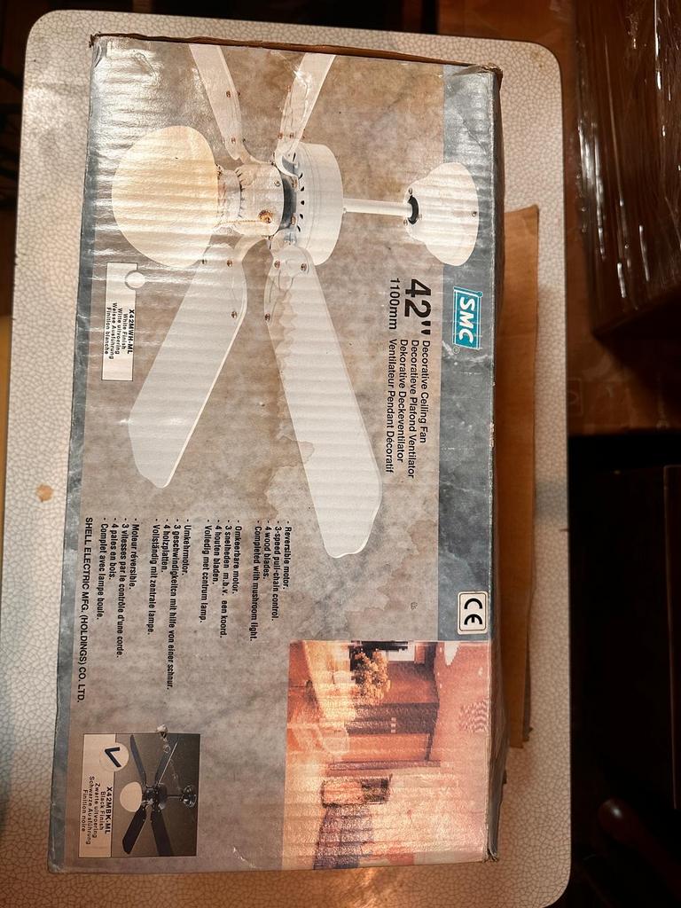 SMC Decoratieve Plafondventilator 42" (1100mm), Ophalen of Verzenden, Nieuw