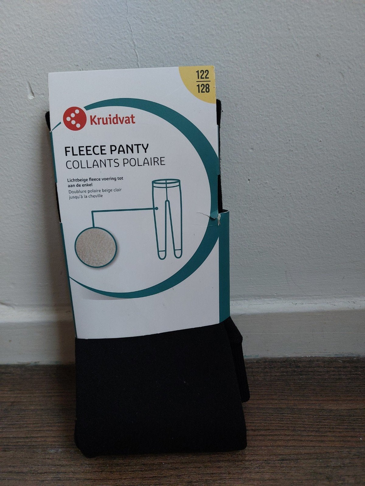 Kruidvat Fleece Panty Zwart - Maat 122/128, Ophalen of Verzenden, Nieuw