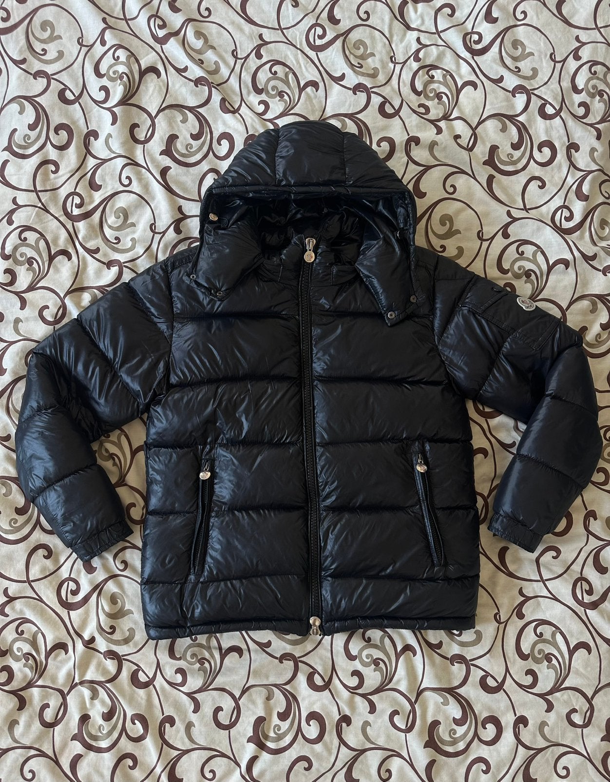 Donsjas Moncler, Ophalen of Verzenden, Gedragen, Maat 48/50 (M), Overige kleuren