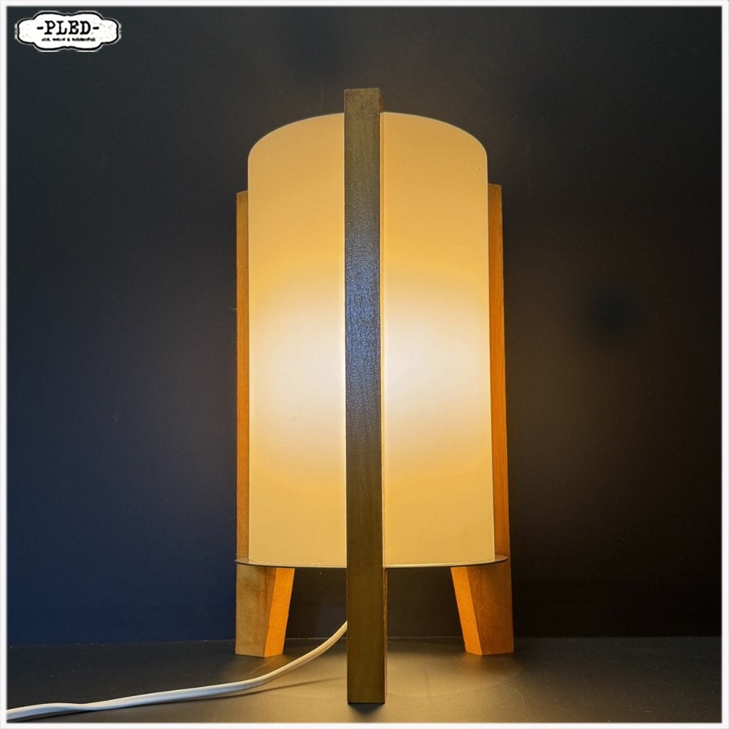 Japanse stijl tafellamp met glazen kap, IKEA, 1990s, Wit, Gebruikt, Ikea, Glas