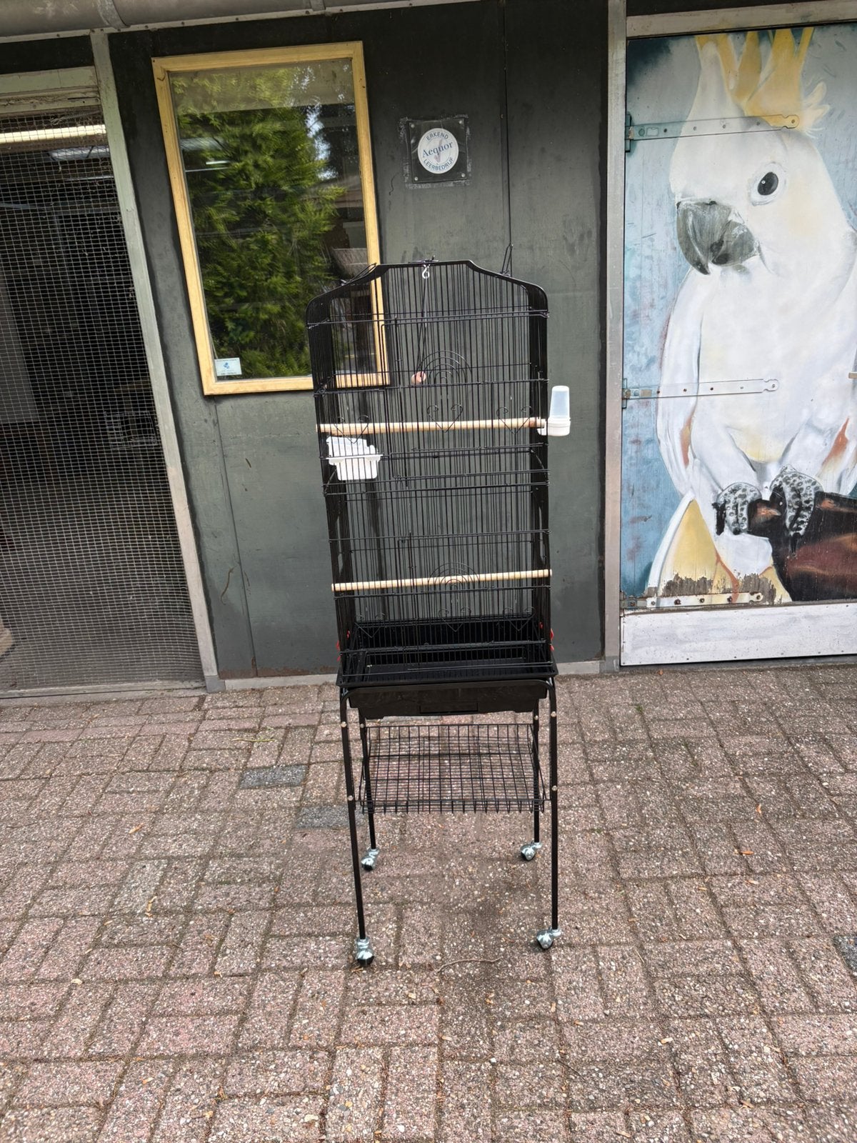 Te koop vogelkooi, Dieren en Toebehoren, Vogels | Hokken en Kooien, Ophalen, Zo goed als nieuw, Metaal, Vogelkooi