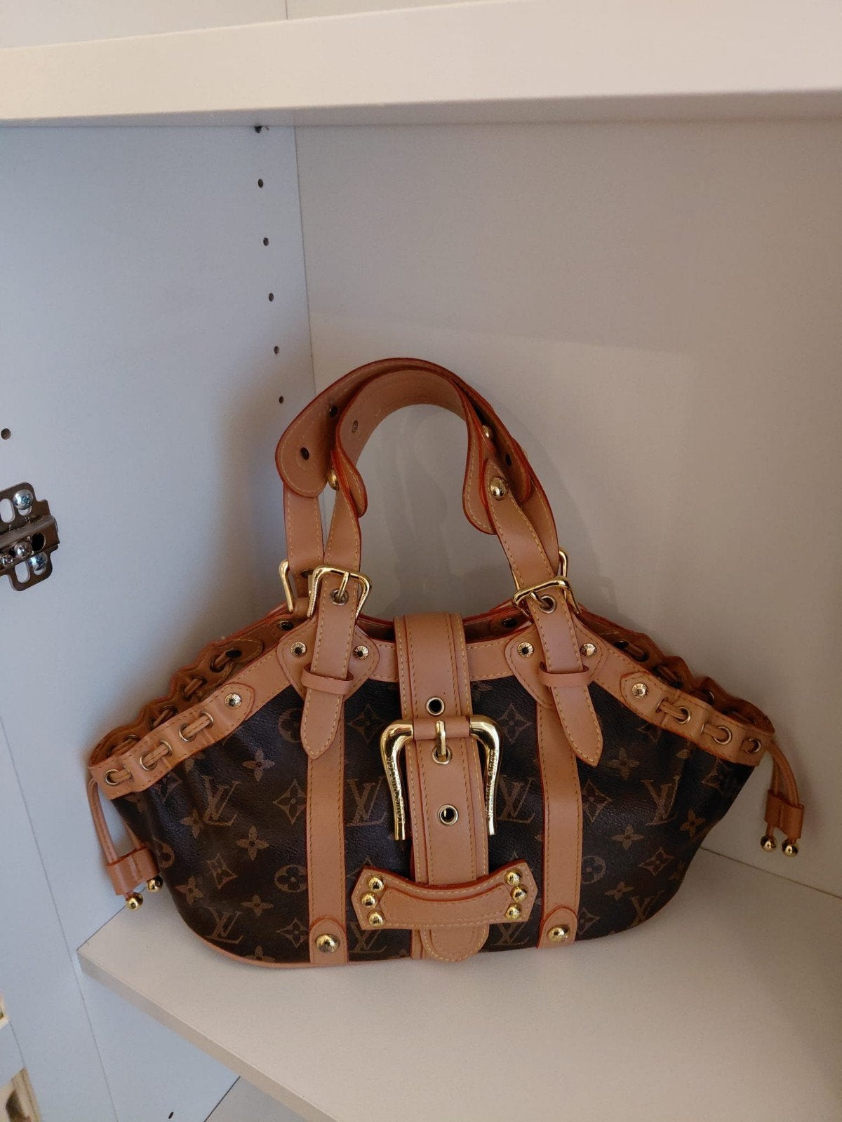 Louis Vuitton Monogram Canvas Handtas, Ophalen of Verzenden, Zo goed als nieuw, Bruin, Handtas