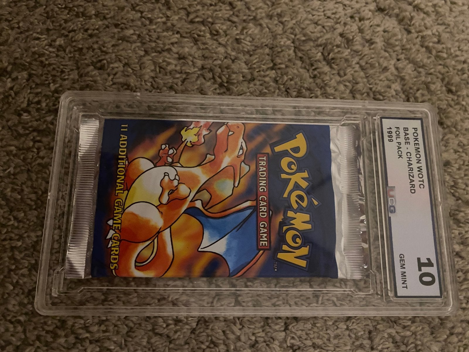 Pokemon WOTC Base Charizard Foil Pack 1999 GEM MINT 10, Ophalen of Verzenden, Nieuw, Booster, Foil