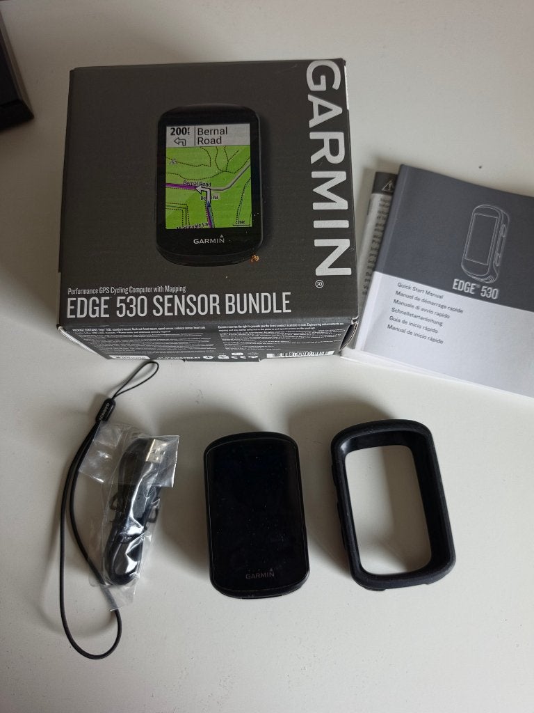 Garmin Edge 530 fietscomputer met hoesje zo goed als nieuw, Ophalen of Verzenden, GPS, Zo goed als nieuw