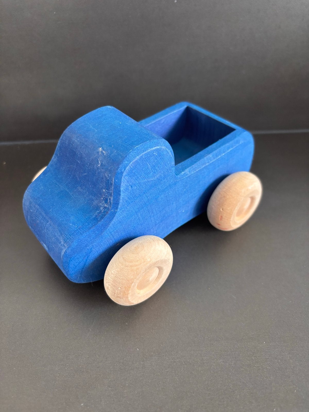 Grimm's Houten Speelgoed Auto Blauw, Ophalen of Verzenden, Gebruikt, Rij- of Hobbelspeelgoed