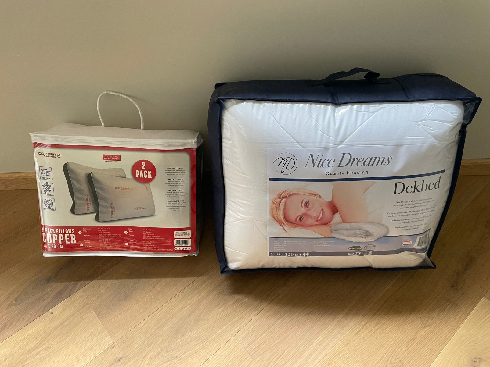 Nieuw Dekbed 240x220 en 2 kussens, Ophalen of Verzenden, Nieuw