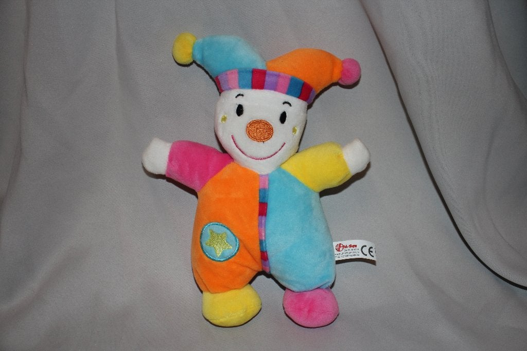 Toi-Toys knuffel pluche clown - met rammel - 20cm, Kinderen en Baby's, Speelgoed | Knuffels en Pluche, Overige merken, Overige karakters